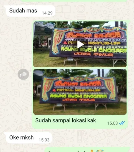 Pengiriman Papan Bunga Bugel
